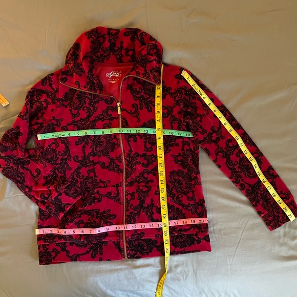 Style by Macy’s Red Velour Jacket - Picture 2 of 5